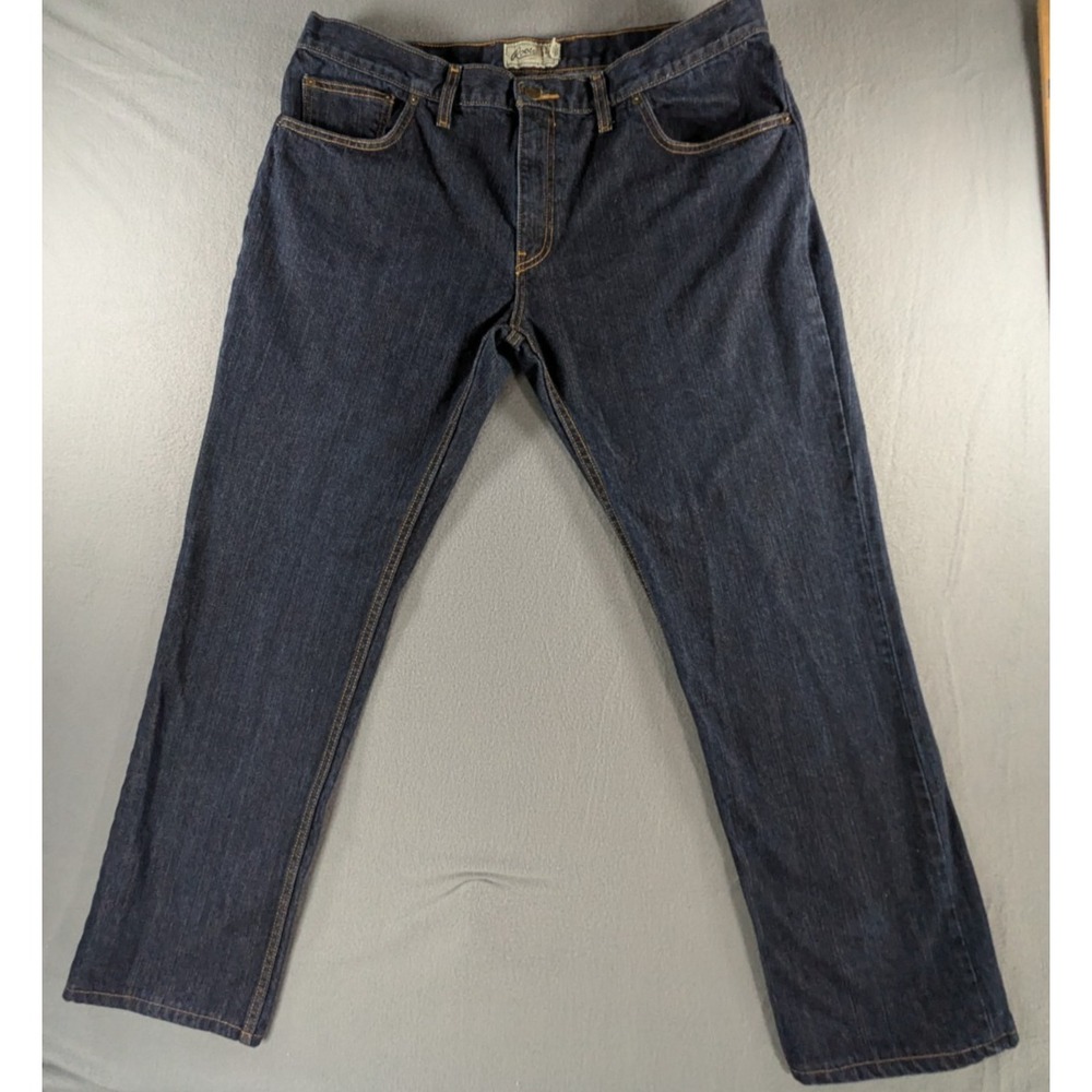 ROOTS CANADA DARK WASH STRAIGHT LEG JEANS 40X33 (HEMMED TO 31)
